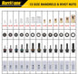 HURRICANE 16" Rivet Nut Tool Kit with Auto Release, Heavy Duty Hand Riveter-13 Metric&SAE Mandrels, 130Pcs Nutserts, Long Arm Labor-Saving Design for Automotive, Metal & Marine – Includes Plastic Case