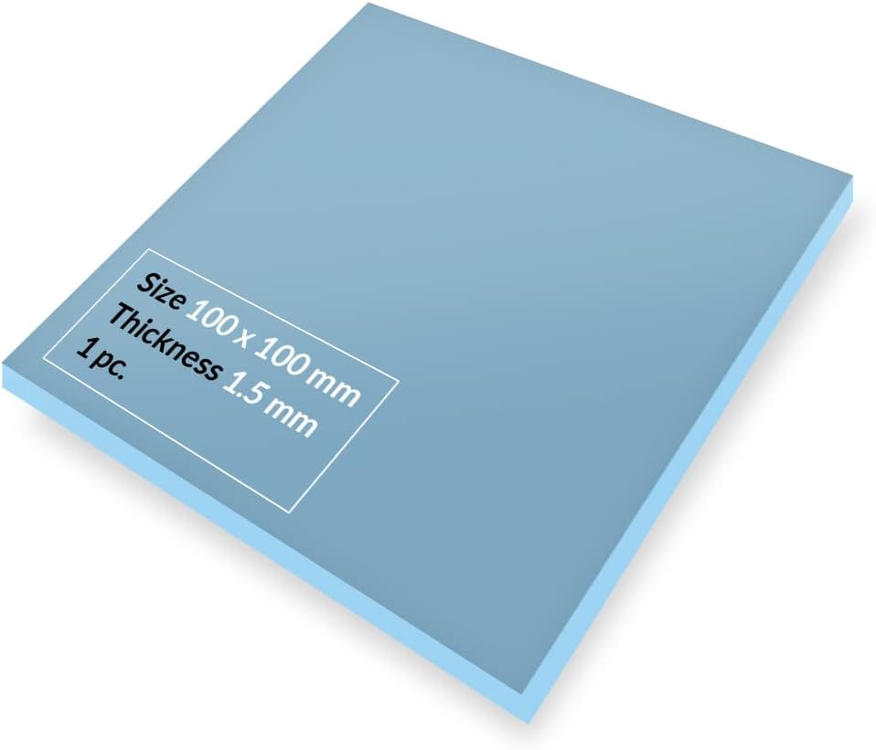 ARCTIC TP-3: Premium Performance Thermal Pad, 100 x 100 x 1.5 mm (Stackable to 2.0 mm Without Performance Loss), 1 Piece - High Performance, Particularly Soft, Ideal Gap Filler, Bridging Gaps