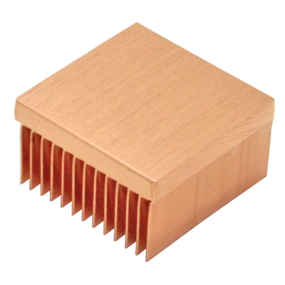 2Pcs Pure Copper Heatsink 0.79" x 0.79" x 0.43" / 20mm x 20mm x 11mm Skiving Fin Heat Sink Cooling for Raspberry pi Electronic 3D Printer CHIP IC MOS Heat Dissipation