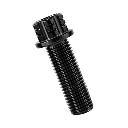 4PCS Titanium Finish Bolt Flange Torx Head M6 M8 M10 x 20 25 30 35mm Stainless Steel Screw Bolt for Motorcycle Car Modifications (Black, M10x30mm Pitch 1.25mm)