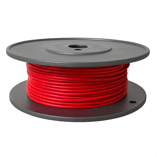 Automotive Stranded Copper Wire, Cross-Linked High-Temperature GXL (12ga - 100ft, Red)