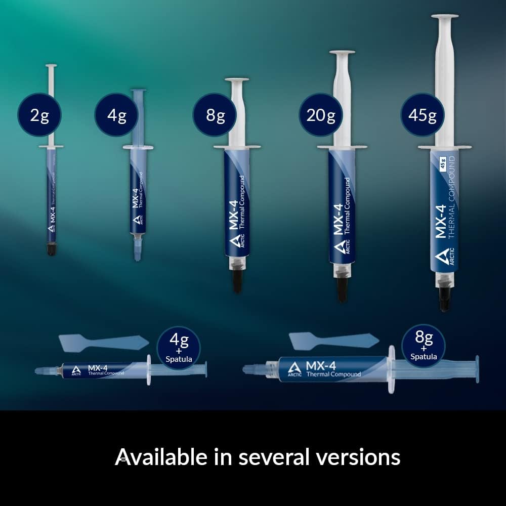 ARCTIC MX-4 (4 g) - Premium Performance Thermal Paste for All Processors (CPU, GPU - PC, PS4, Xbox), Very high Thermal Conductivity, Long Durability, Safe Application, Non-Conductive, Non-capacitive