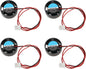 4pcs Mini 2510 Brushless Cooling Fan 9V-14.4V Round Cooling Fan DC2510 Quiet Large Air Volume Fan for Laptops Gaming Consoles(25.7x10.1mm)