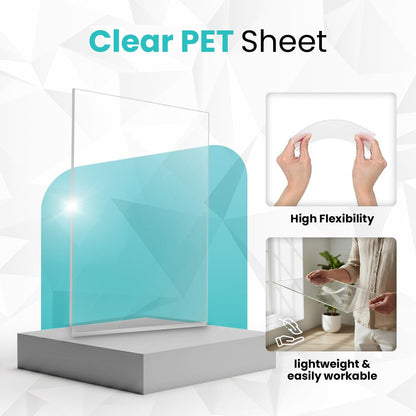 24"x36", 1mm, (Pack of 5) Flexible Plexiglass Sheets, Transparent & Shatter-Resistant Clear PET Sheets for DIY Arts & Crafts, Frames, Decor, Table Protectors & Signage, Easy to Cut & Shape