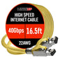LINKUP Cat 8 Ethernet Cable | Long Internet Cord | High Speed LAN Connection | RJ45 connectors | Use with Cat 5/ Cat 6/ Cat 7 | Optimal for Gaming