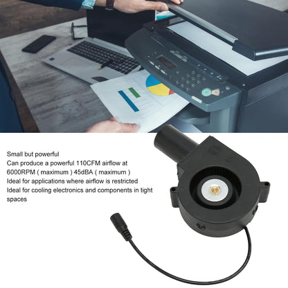 120mm Mini Blower Fan, AC 110V 220V DC 12V Blower Cooling Fan withDC Brushless Motor for Receiver DVR for Modem 100‑240V
