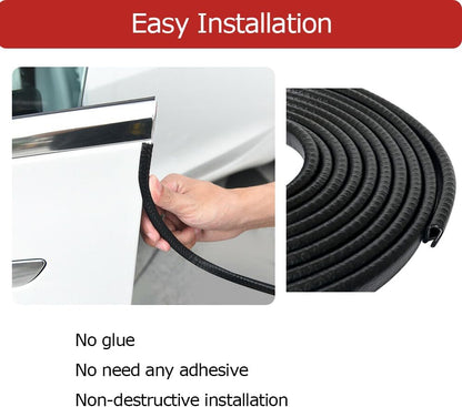 Rubber Edge Trim Black 26Feet, Fits 1/16” Edge, Flexible U Channel Rubber Seal Strip for Sharp/Rough Surfaces, Automotive, Trucks, Boats