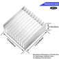 4PCS Aluminum Heat Sink 40x40x20mm / 1.57"x1.57"x0.79" with Thermal Conductive Adhesive, Designed for Cooling 3D Printers, Electronic modules, CPU, LED Power Supplies and Active Components.