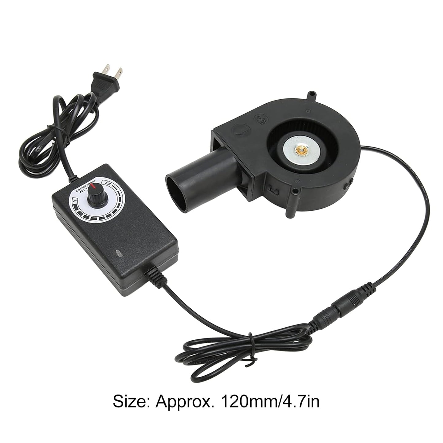 120mm Mini Blower Fan, AC 110V 220V DC 12V Blower Cooling Fan withDC Brushless Motor for Receiver DVR for Modem 100‑240V