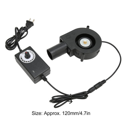 120mm Mini Blower Fan, AC 110V 220V DC 12V Blower Cooling Fan withDC Brushless Motor for Receiver DVR for Modem 100‑240V