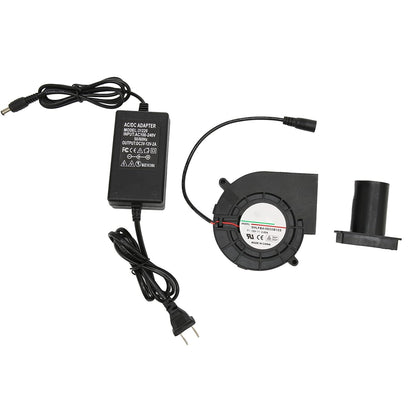 120mm Mini Blower Fan, AC 110V 220V DC 12V Blower Cooling Fan withDC Brushless Motor for Receiver DVR for Modem 100‑240V