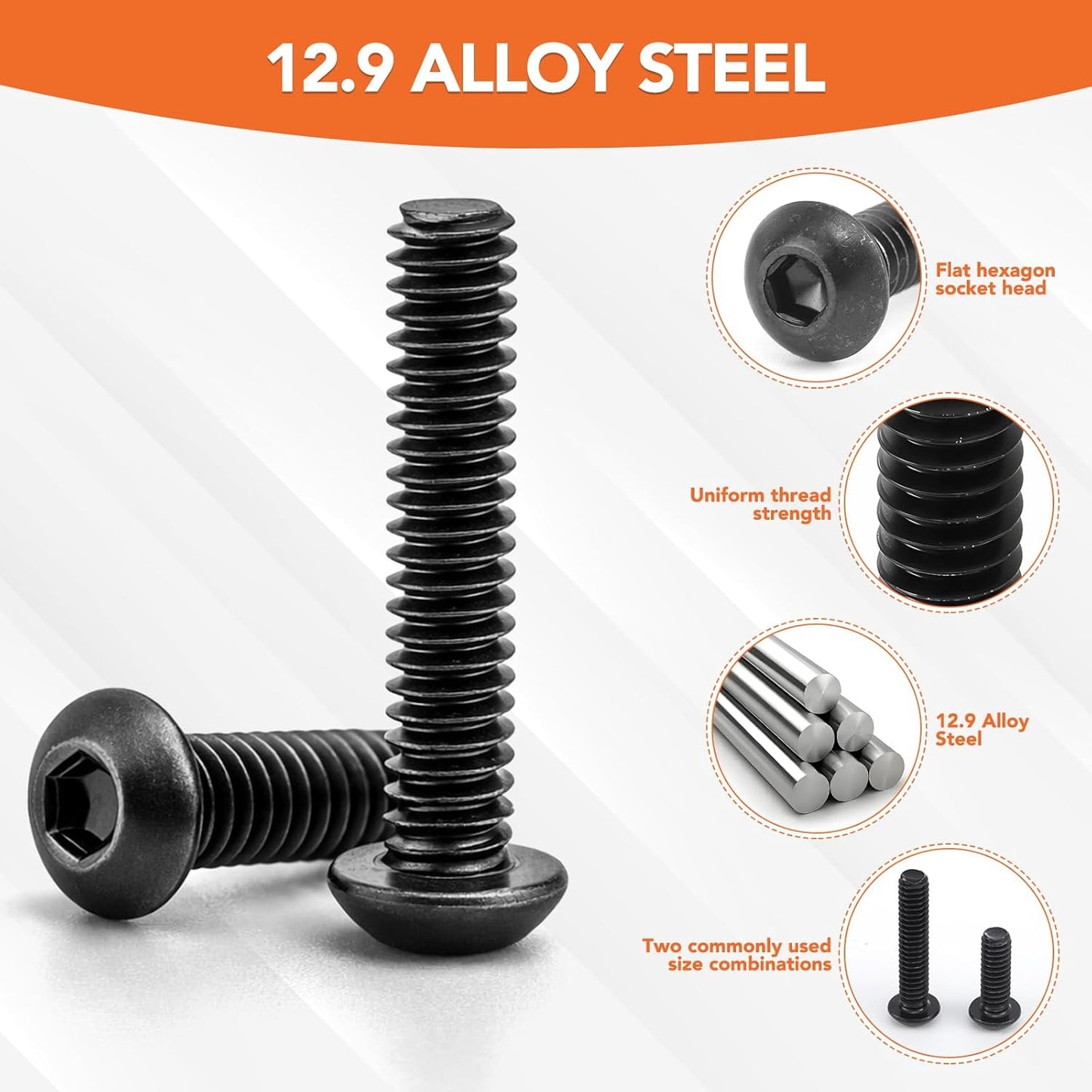 120 Pcs 60 Sets 1/4-20 x 15mm Threaded Inserts for Wood Furniture Screw Threaded Wood Inserts 1/4-20 x 3/4", 1/4"-20 x 1-1/4" Bolts and Nuts