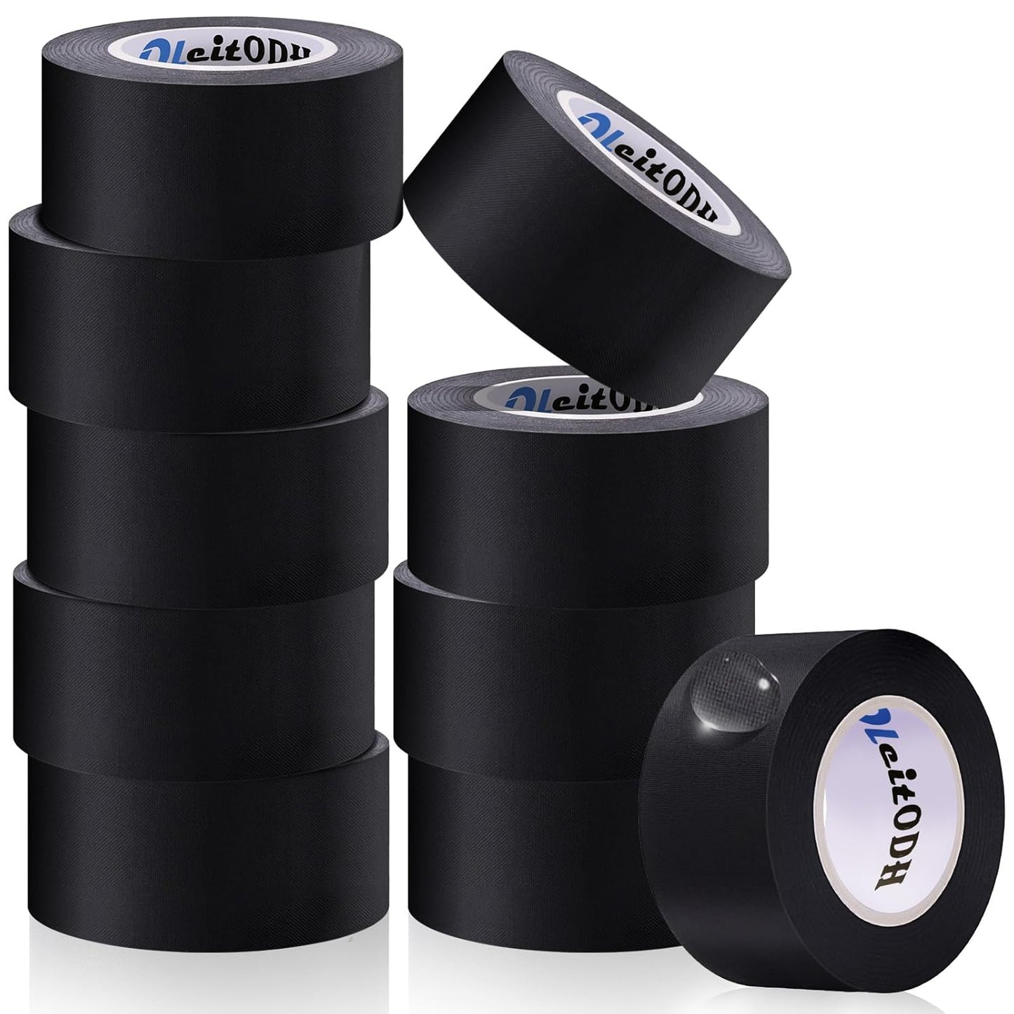 Oleitodh 10 Rolls Wire Harness Tape 2 Inch x 50 FT Polyester Fabric High Temp Wire Cable Loom Self-Adhesive Abrasion Resistance Electrical Tape for Car Engine, Wiring Harness and Insulation