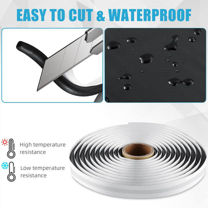 Butyl Sealant Tape, 13Ft Butyl Rubber Sealant Headlight Glue Sealant Rope for Automotive (Car, RV, Marine) for Installing Car Part, Windows, Doors and Windshield etc.