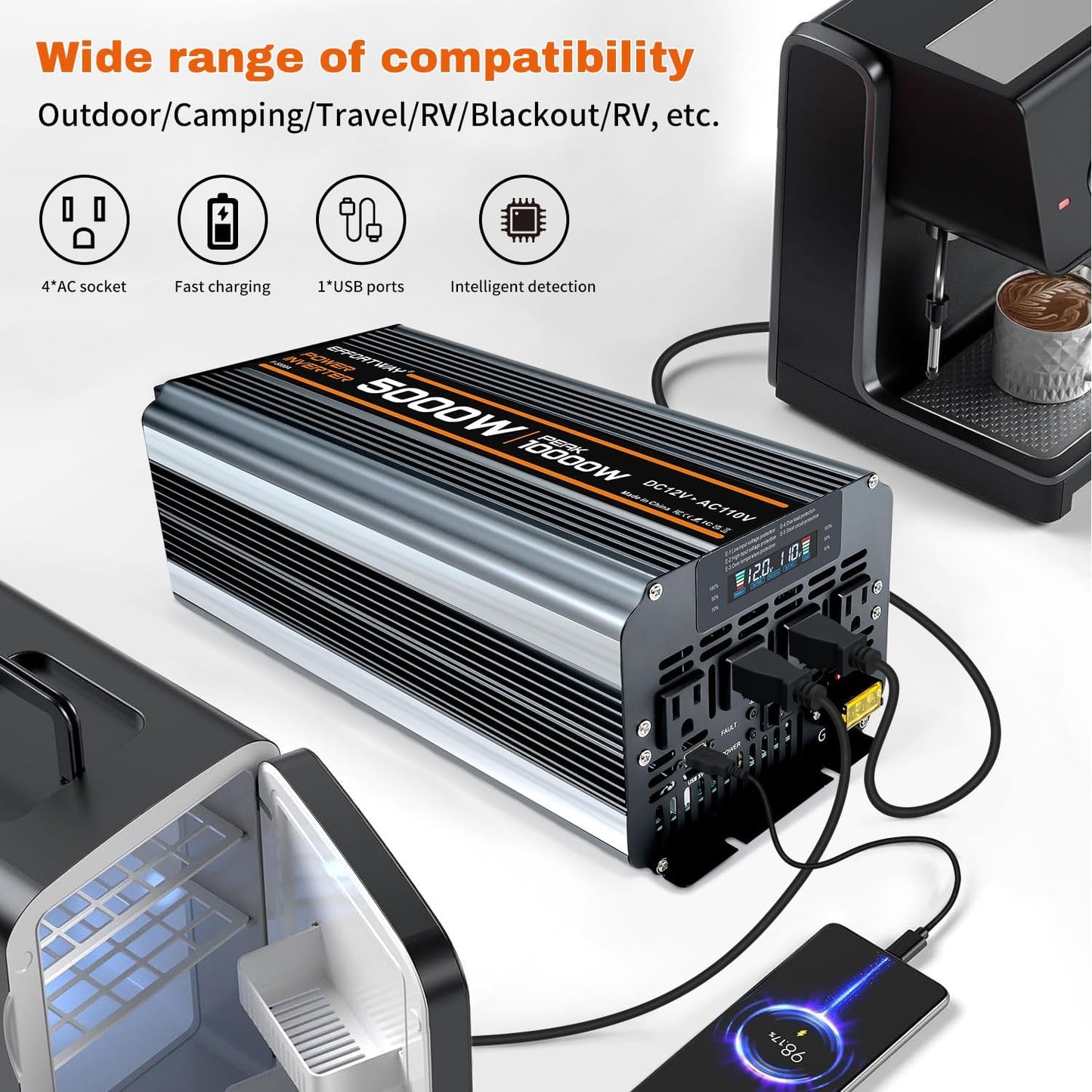 Power Inverter with Wireless Controller