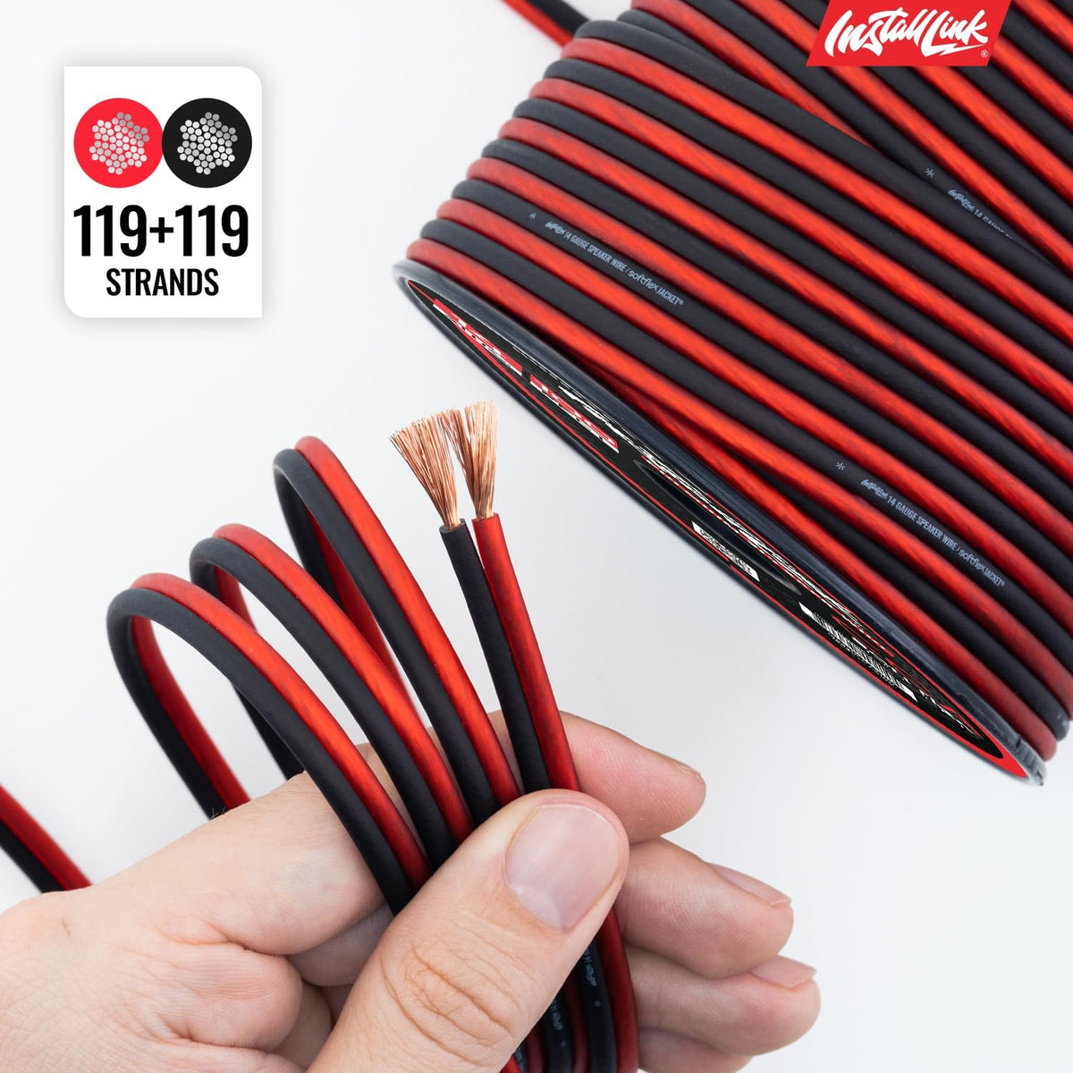 14 Gauge Speaker Wire (Speaker Cable) for Car, Home or RV Audio Cable, 100ft, CCA