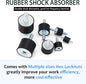4 Pcs M6 20 x 15 mm Rubber Isolator Mounts Double Studs Shock Absorber with 8 Pcs Locknuts, Cylindrical Anti Vibration Isolation Damping Mounts for Compressors Pumps Generators Motor Engines
