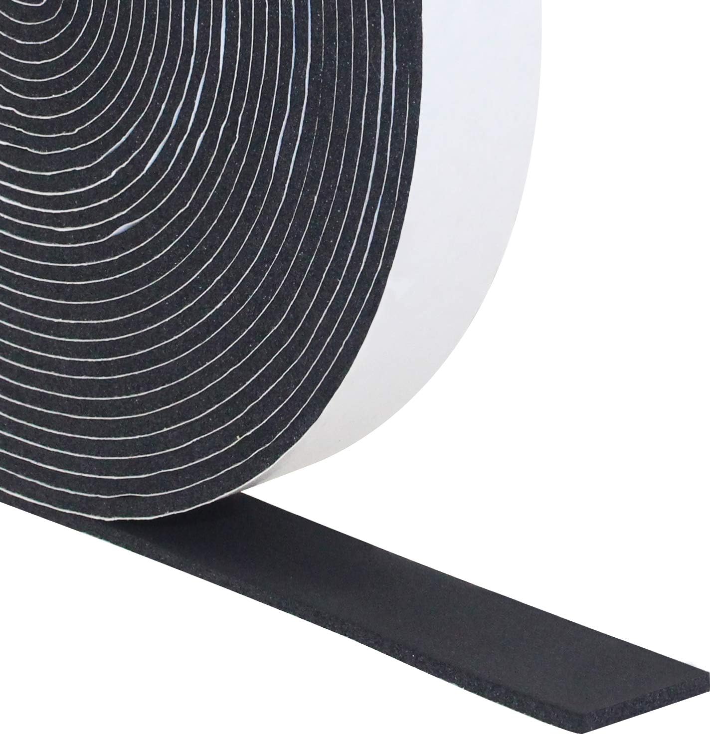 Foam Insulation Tape, 1In x 1/8In x 33Ft Weather Stripping Door Seal Strip for Doors and Windows,Sliding Door, Soundproofing Door Seal,Weatherstrip,Air Conditioning Seal Strip