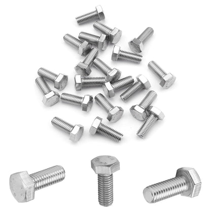 20Pcs M8 Hex Bolts M8x30mm Hex Head Bolt Stainless Steel 304 | M8-1.25 Fully Threaded Hex Tap Metric Hexagon Head Machine Screw Right Hand External Hex Drive