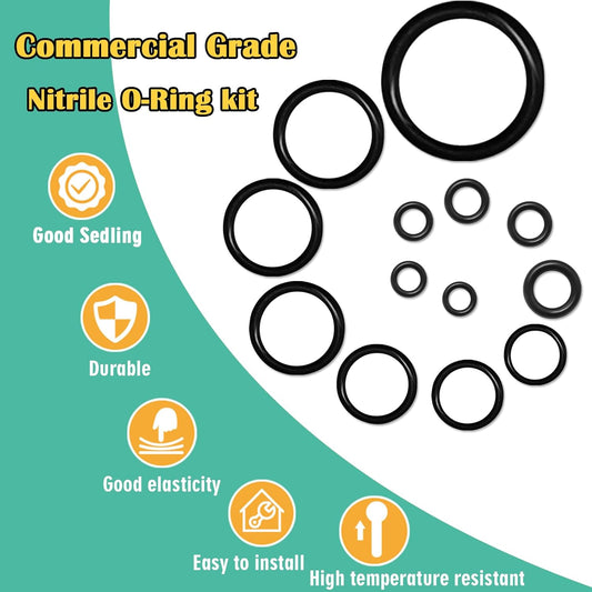 1540 Pcs 32 Size O-Rings Kit Nitrile Rubber O Ring Assortment with 4 Hook Set for Various Car Auto Vehicle Repair Plumbing Pressure Washer Air or Gas Sealing Connections Resist Oil and Heat
