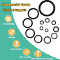 1540 Pcs 32 Size O-Rings Kit Nitrile Rubber O Ring Assortment with 4 Hook Set for Various Car Auto Vehicle Repair Plumbing Pressure Washer Air or Gas Sealing Connections Resist Oil and Heat