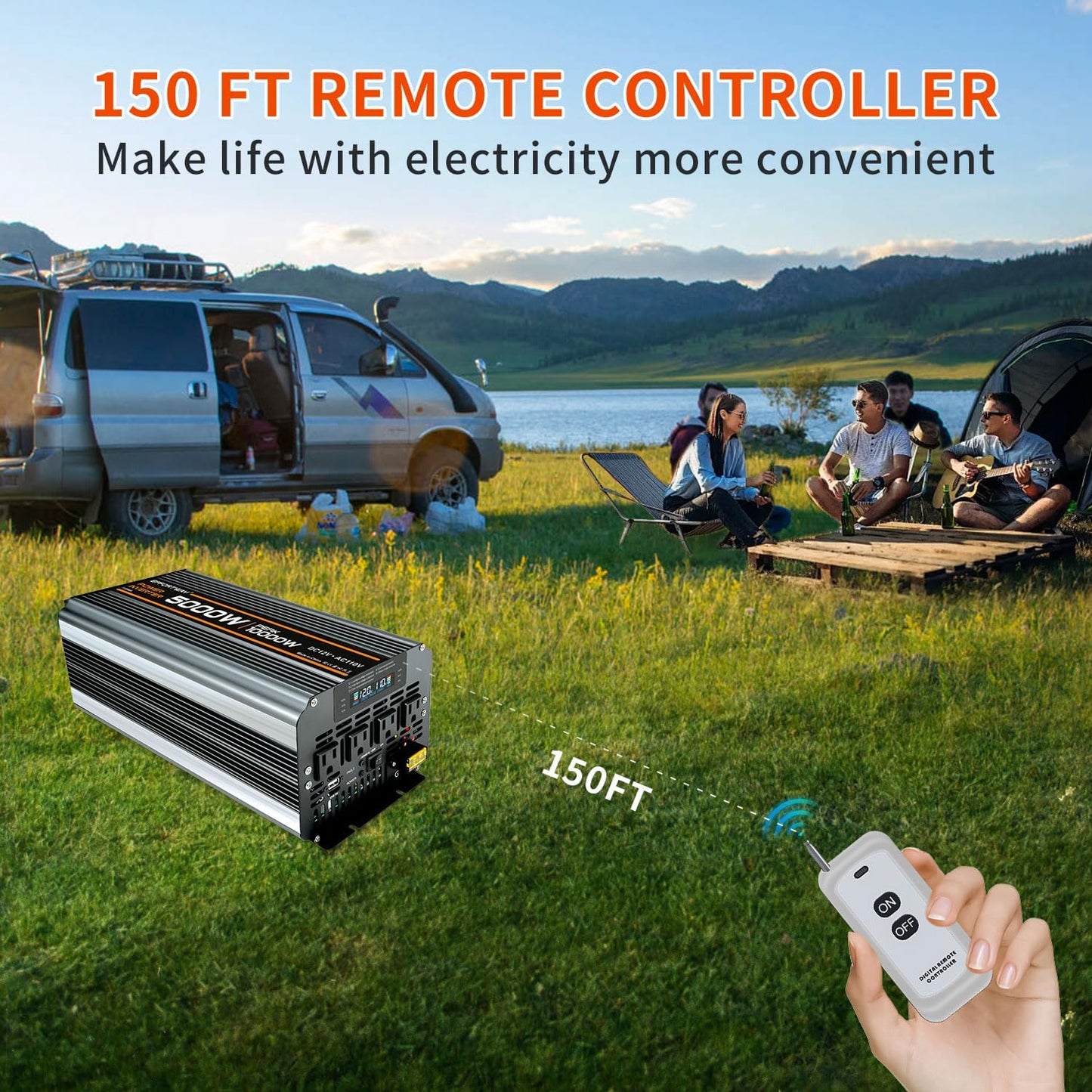 Power Inverter with Wireless Controller