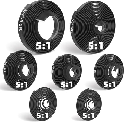 7-Size Heat Shrink Tubing Roll Kit: 5:1 Adhesive Lined, 69.5 Ft Marine Grade Waterproof, Insulated Sealed, Oil-Proof & Wear-Resistant, for Home Use & Industrial Applications (Black)