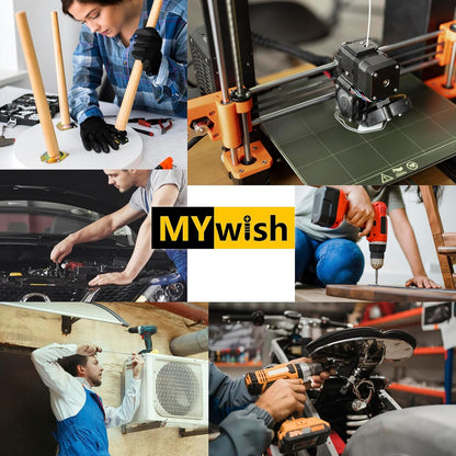 Mywish M8 x 16mm 20Pcs Flat Head Hex Socket Cap Screws Bolts, 304 Stainless Steel Furniture Bolts Full Thread, Black Oxide & Hex Spanner